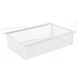 Maxbell Under Cabinet Hanging Drawer Metal Closet Organizer for Bathroom Living Room White