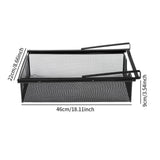 Under Cabinet Hanging Drawer Mesh Closet Hanging Basket for Wardrobes Office Black