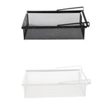 Under Cabinet Hanging Drawer Mesh Closet Hanging Basket for Wardrobes Office Black