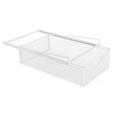 Under Cabinet Hanging Drawer Mesh Closet Hanging Basket for Wardrobes Office White