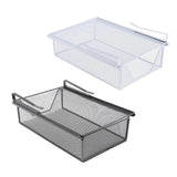 Maxbell Under Shelf Wire Basket Mesh Closet Hanging Basket for Office Wardrobes Home White