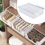Maxbell Under Shelf Wire Basket Mesh Closet Hanging Basket for Office Wardrobes Home White