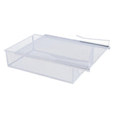 Maxbell Under Shelf Wire Basket Mesh Closet Hanging Basket for Office Wardrobes Home White