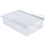 Maxbell Under Shelf Wire Basket Mesh Closet Hanging Basket for Office Wardrobes Home White