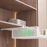 Maxbell Under Shelf Wire Basket Mesh Closet Hanging Basket for Office Wardrobes Home White