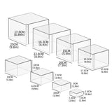 Buffet Risers 5 Sided Dessert Table Display for Collection Cosmetics Dessert 8pcs