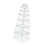 Buffet Risers 5 Sided Dessert Table Display for Collection Cosmetics Dessert 8pcs