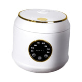 Digital Rice Cooker Auto Keep Warm 2L 7 Cooking Function for Pasta Eggs Soup white