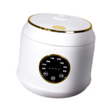 Digital Rice Cooker Auto Keep Warm 2L 7 Cooking Function for Pasta Eggs Soup white