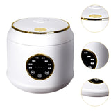 Digital Rice Cooker Auto Keep Warm 2L 7 Cooking Function for Pasta Eggs Soup white