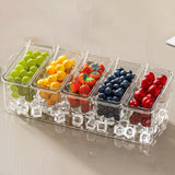 Maxbell Ice Cooled Condiment Serving Container Sturdy for Indoor Work Party Supplies