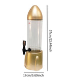 Beer Dispenser 3L Tabletop Drink Dispenser for Home Bar Festive Celebrations Gold