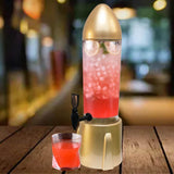 Beer Dispenser 3L Tabletop Drink Dispenser for Home Bar Festive Celebrations Gold