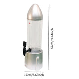 Beer Dispenser 3L Tabletop Drink Dispenser for Home Bar Festive Celebrations Silver