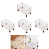 Maxbell Mesh Rolling File Cart with Wheels Rolling Organizer for Handbag Toys Office 48x30x30cm