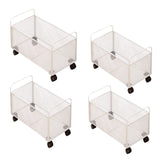 Maxbell Mesh Rolling File Cart with Wheels Rolling Organizer for Handbag Toys Office 48x30x30cm