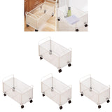 Maxbell Mesh Rolling File Cart with Wheels Rolling Organizer for Handbag Toys Office 48x30x30cm