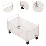 Maxbell Mesh Rolling File Cart with Wheels Rolling Organizer for Handbag Toys Office 48x30x30cm