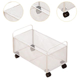 Maxbell Mesh Rolling File Cart with Wheels Rolling Organizer for Handbag Toys Office 38x30x30cm