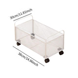 Maxbell Mesh Rolling File Cart with Wheels Rolling Organizer for Handbag Toys Office 38x30x30cm