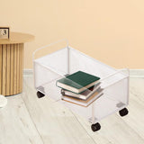 Maxbell Mesh Rolling File Cart with Wheels Rolling Organizer for Handbag Toys Office 38x30x30cm