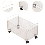 Maxbell Mesh Rolling File Cart with Wheels Rolling Organizer for Handbag Toys Office 48x25x30cm