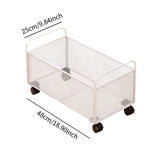 Maxbell Mesh Rolling File Cart with Wheels Rolling Organizer for Handbag Toys Office 48x25x30cm