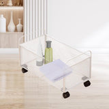 Maxbell Mesh Rolling File Cart with Wheels Rolling Organizer for Handbag Toys Office 48x25x30cm