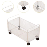 Maxbell Mesh Rolling File Cart with Wheels Rolling Organizer for Handbag Toys Office 38x25x30cm