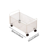 Maxbell Mesh Rolling File Cart with Wheels Rolling Organizer for Handbag Toys Office 38x25x30cm