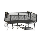 Maxbell Bedside Shelf Office Cubicle Wall Hanging Organizer for Phone Bedroom Tissue Black B