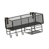 Maxbell Bedside Shelf Office Cubicle Wall Hanging Organizer for Phone Bedroom Tissue Black B