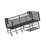 Maxbell Bedside Shelf Office Cubicle Wall Hanging Organizer for Phone Bedroom Tissue Black B