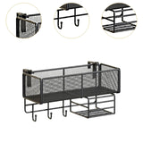 Maxbell Bedside Shelf Office Cubicle Wall Hanging Organizer for Phone Bedroom Tissue Black B
