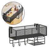 Maxbell Bedside Shelf Office Cubicle Wall Hanging Organizer for Phone Bedroom Tissue Black B