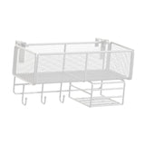 Maxbell Bedside Shelf Office Cubicle Wall Hanging Organizer for Phone Bedroom Tissue White B