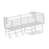 Maxbell Bedside Shelf Office Cubicle Wall Hanging Organizer for Phone Bedroom Tissue White B