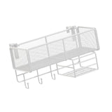 Maxbell Bedside Shelf Office Cubicle Wall Hanging Organizer for Phone Bedroom Tissue White B