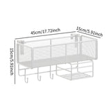 Maxbell Bedside Shelf Office Cubicle Wall Hanging Organizer for Phone Bedroom Tissue White B