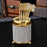 Coffee Spoon Set Flatware Dessert Spoon Holder Set for Fruit Ice Cream Hotel