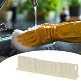 Sink Splash Guard with Sponge Holder Premium Storage Rack Water Splash Guard white