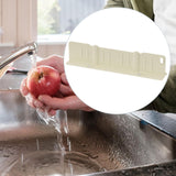 Sink Splash Guard with Sponge Holder Premium Storage Rack Water Splash Guard white