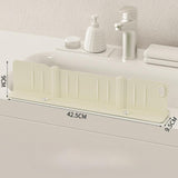 Sink Splash Guard with Sponge Holder Premium Storage Rack Water Splash Guard white