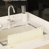 Sink Splash Guard with Sponge Holder Premium Storage Rack Water Splash Guard white
