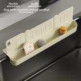 Sink Splash Guard with Sponge Holder Premium Storage Rack Water Splash Guard white