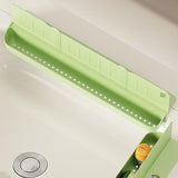 Sink Splash Guard with Sponge Holder Premium Storage Rack Water Splash Guard green