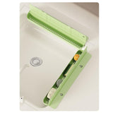 Sink Splash Guard with Sponge Holder Premium Storage Rack Water Splash Guard green