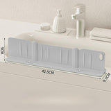 Sink Splash Guard with Sponge Holder Premium Storage Rack Water Splash Guard gray