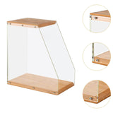 Vinyl Record Storage Visible Wooden LP Record Crate for Bedroom Office files