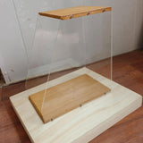 Vinyl Record Storage Visible Wooden LP Record Crate for Bedroom Office files
